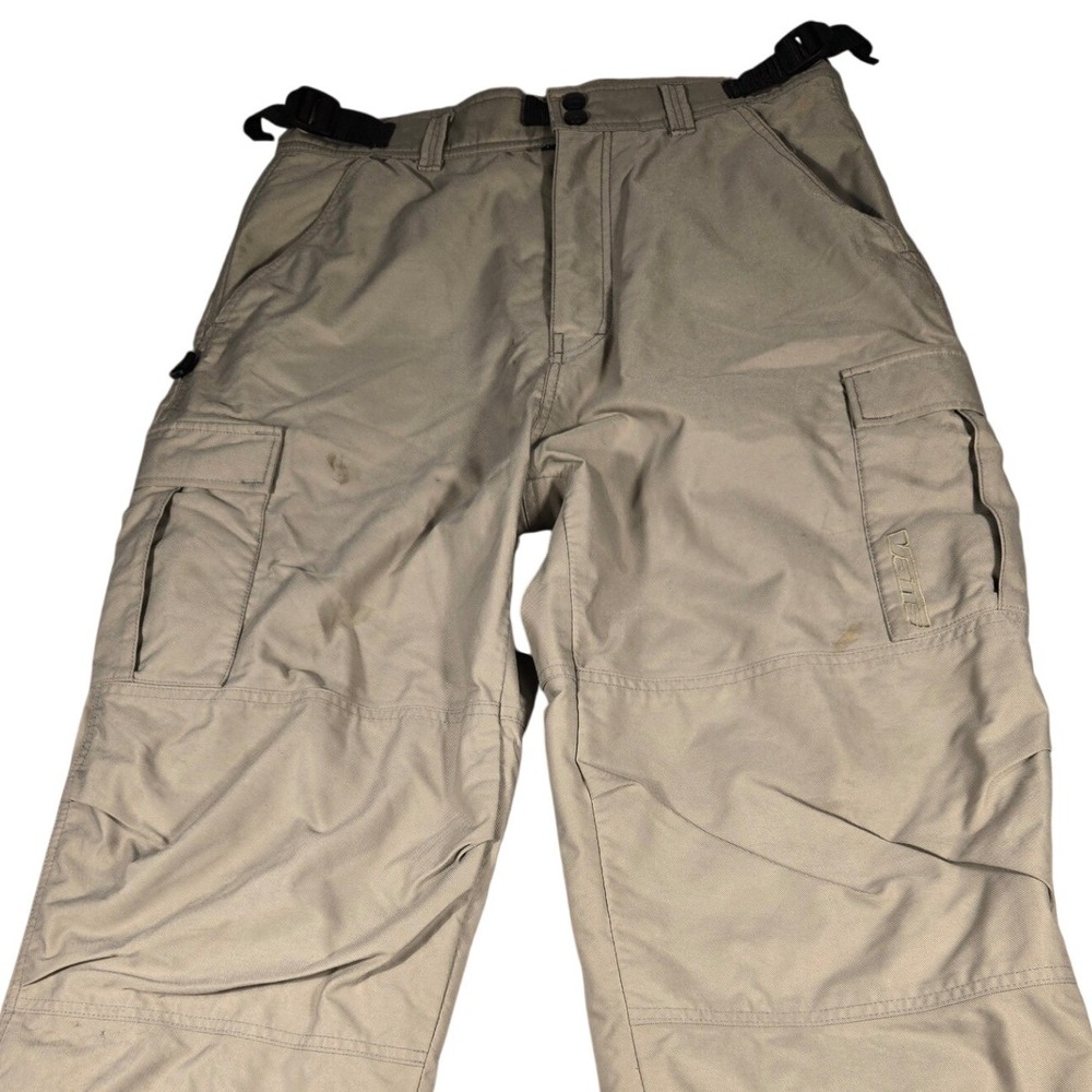 Vans Snow Pants Mens Medium Tan Khaki Cargo Snowboard Ski Technical Trousers